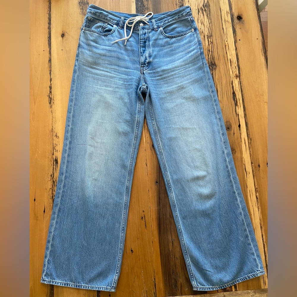 EUC Madewell Low Slung Baggy Drawstring Jeans Size 28
